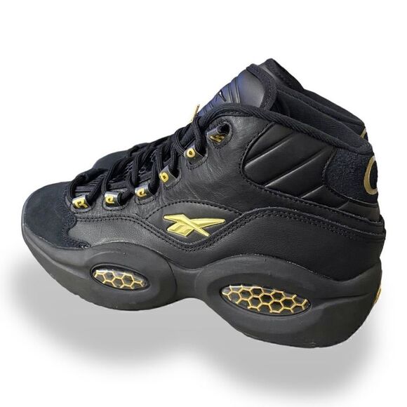 Reebok Question Mid 2022 Retro Basketball Black Shoes Iverson Mens size 7 ID9293 - Picture 3 of 9